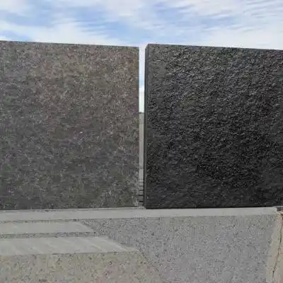 中国黑花岗岩火烧面 中国黑火烧板