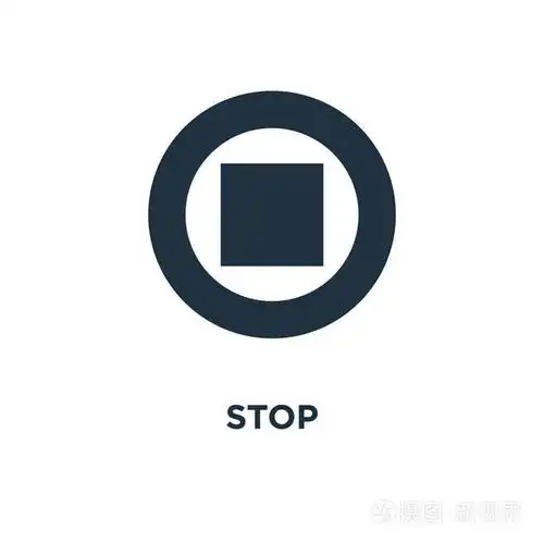 黑色填充矢量图.在白色背景上停止符号.可用于网络和移动