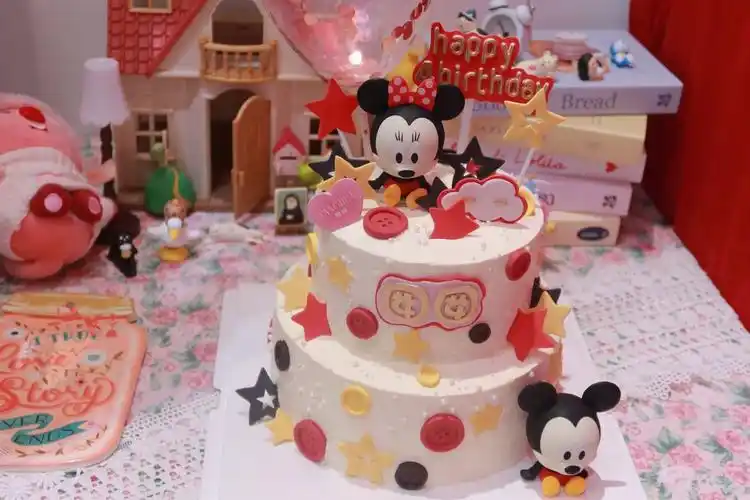 蛋糕 #生日蛋糕定制 #生日蛋糕 #双层蛋糕 #周岁蛋糕 #米奇米妮