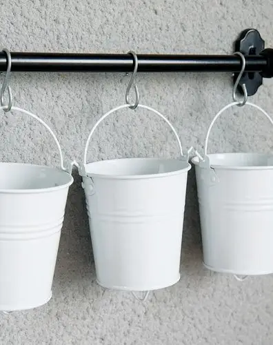 5只装 喷白色园艺小吊桶