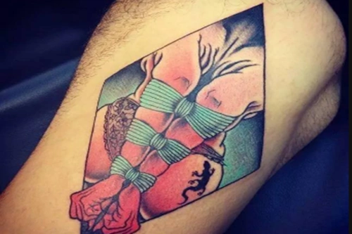 黑桃a纹身菱形图案