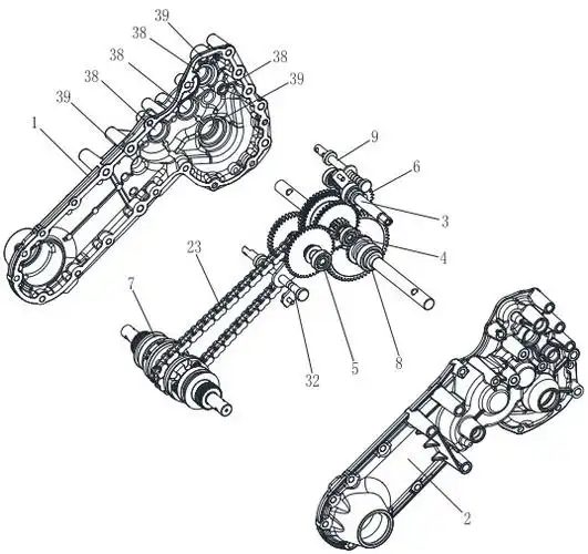 一种用于微耕机上的变速箱
