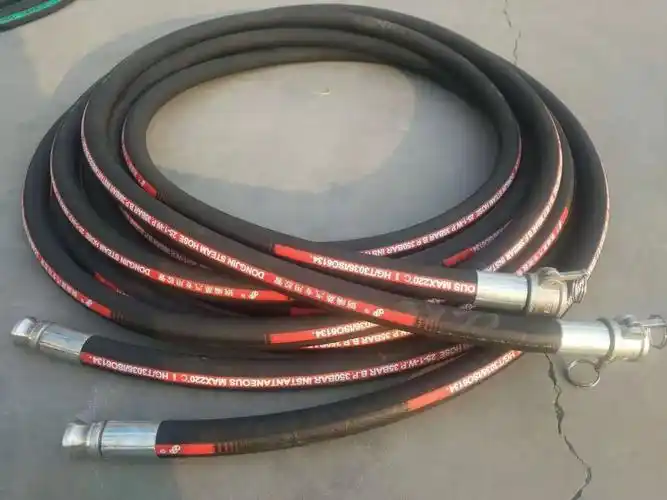 高温夹布蒸汽胶管饱和蒸汽用耐热蒸汽胶管夹布夹线柔性橡胶软管黑色