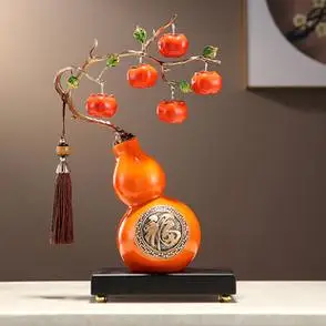 轻奢高档招财葫芦摆件客厅玄关电视柜装饰摆设乔迁新居礼品新中式