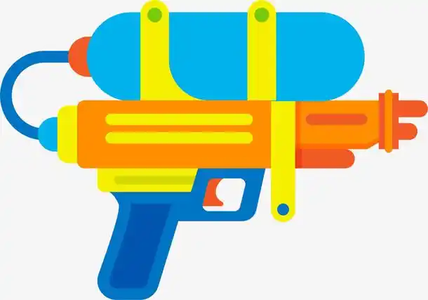 彩色卡通童年水枪