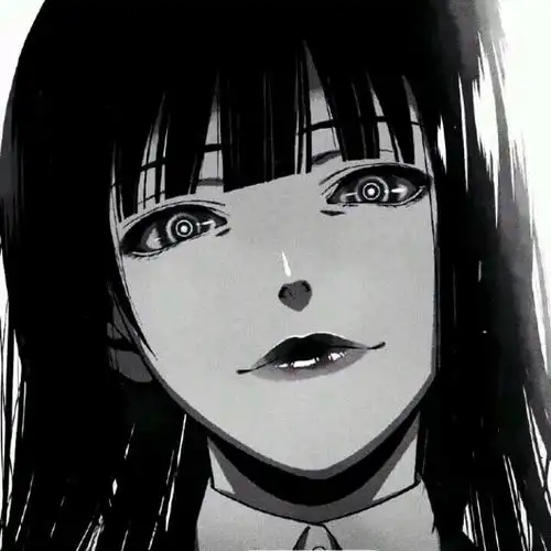 黑白动漫头像 - 一组黑白病娇动漫女头_动漫_头像表情