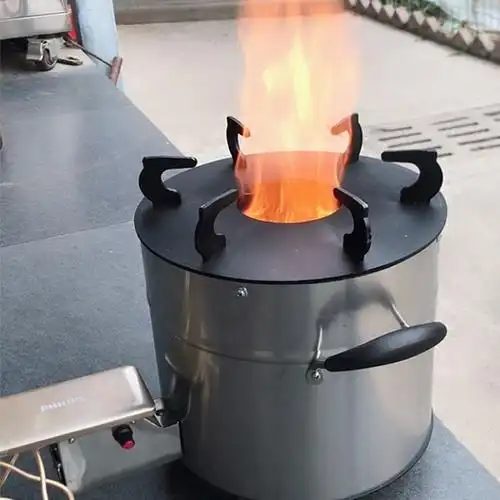 户外家用新型移动猛火柴火炉柴火灶闪电客烧木柴煤气化农村