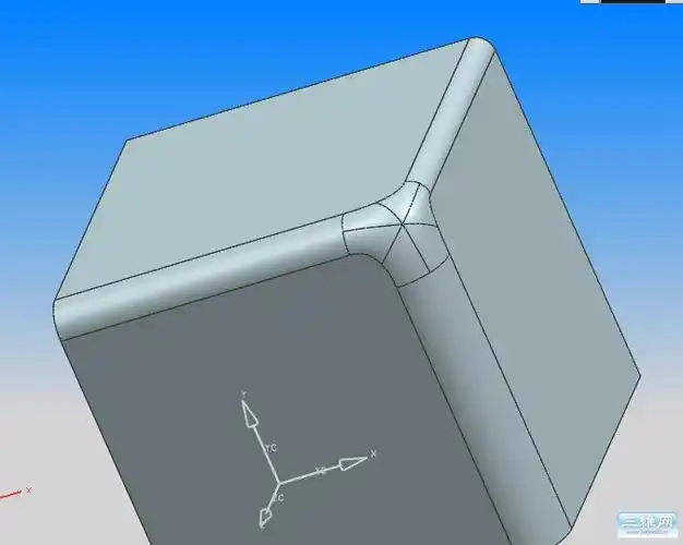 求教三边倒圆角问题,请倒圆高手看看!