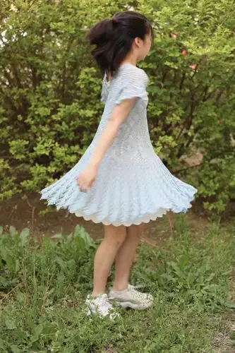 喵夫人新夏至儿童钩针超大摆连衣裙