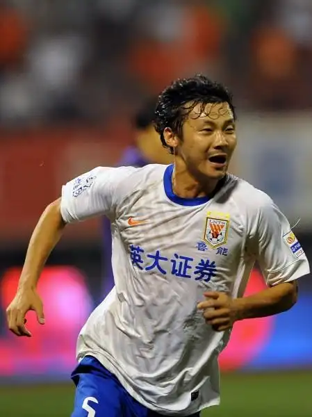 图文-[中超]山东2-0天津 汪强庆祝进球