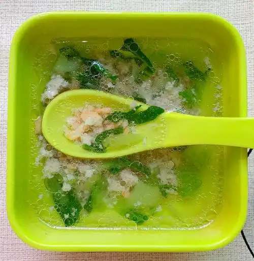 虾皮肉沫青菜汤