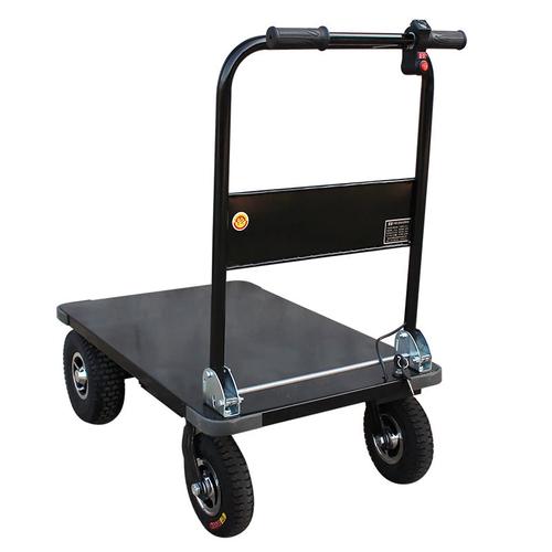 折叠电动平板车拉瓷砖小推车拉货工地进电梯小型搬运车便携手推车