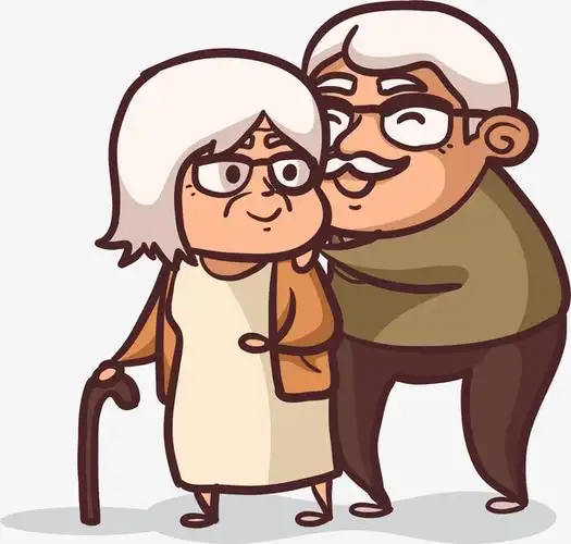 图白发老人免抠图