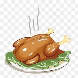 卡通烤鸡免抠图下载