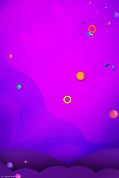 简约紫色双十一电商海报背景素材图片-图行天下图库