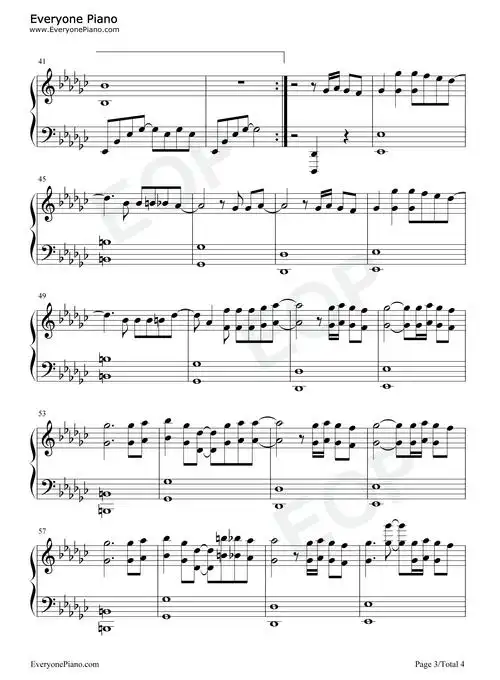 on my way-唐人街探案3插曲五线谱预览3