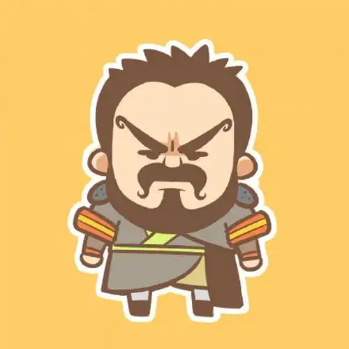 翘眉毛络腮胡子的神雕侠侣金轮法王头像