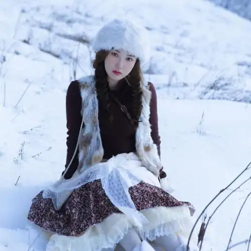 雪地漂亮女生头像
