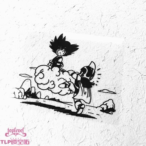 苏希镂空车贴七龙珠孙悟空琪琪芝芝牛魔王chichi筋斗云动漫防水贴