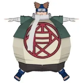 肉弹战车秋道丁次火影忍者3d纸模型diy手工益智玩具手办摆件装饰