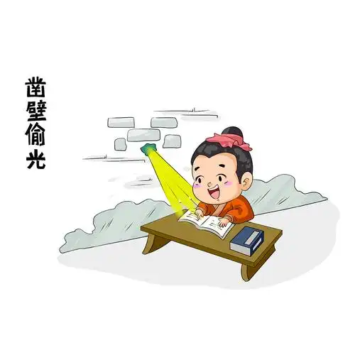 卡通故事凿壁偷光元素gif动态图故事元素[gif]gif下载 - 觅知网