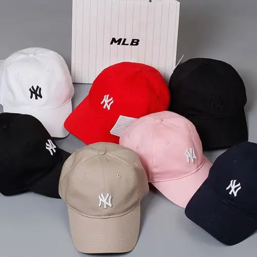 韩国mlb棒球帽2019新款男女软顶小标ny帽子洋基队刺绣鸭舌帽多色