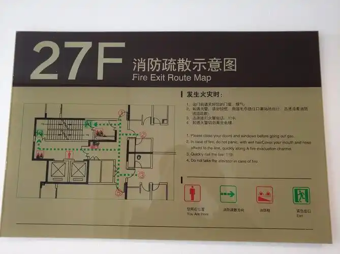 消防逃生路线图画报