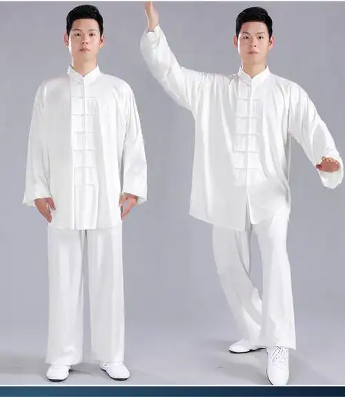 牛奶丝太极服男太极拳练功服男装2021新款夏季套装服装春秋黑色短袖s