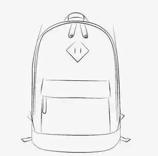 双肩背包简笔画素描儿童简笔画基础可爱的卡通小猪书包男孩书包怎么画