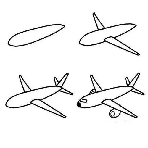 c919飞机简笔画素描