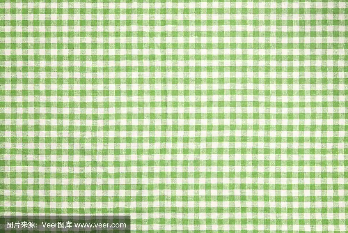 绿色格子桌布背景