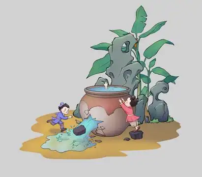 司马光砸缸图片