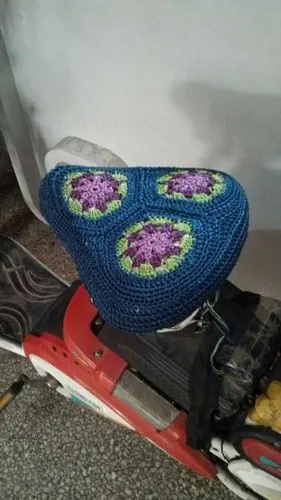 2019冰丝线钩电动车坐垫套