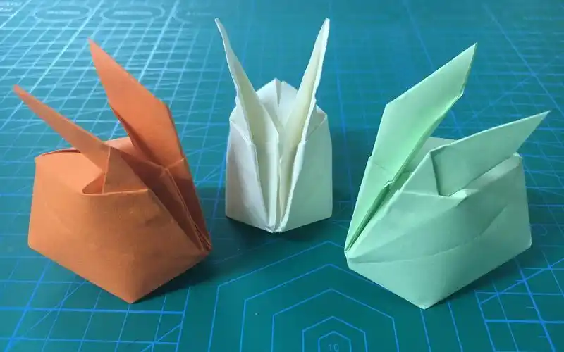 套折纸折纸《小兔子气球》促进孩子小肌肉的发展手工折纸可可兔kiss