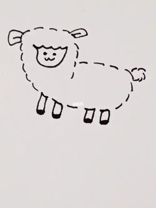 可爱小羊简笔画
