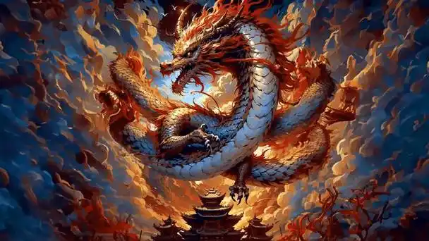 山海经异兽:应龙,黄帝坐骑,凤凰和麒麟的祖先