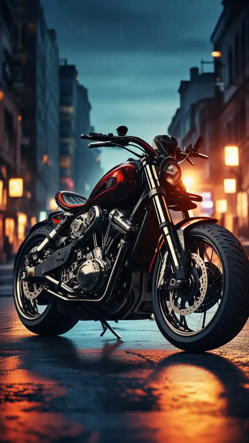 931591帅气摩托车驰骋城市夜景壁纸95