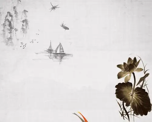 水墨中国风绘画psd素材