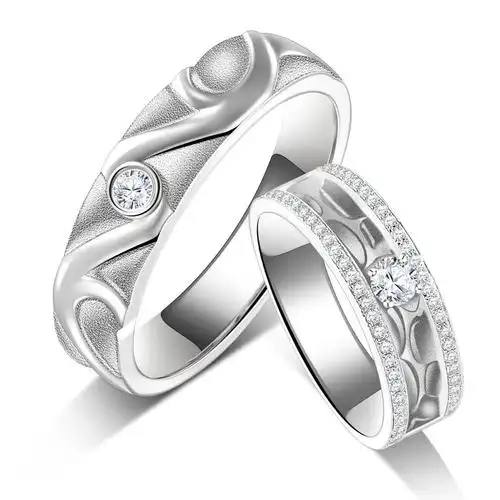 【天籁】系列 钻石对戒 viii-pt950铂金情侣对戒|铂金对戒-奇缘钻石