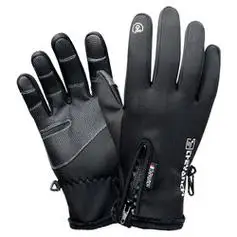 手套男女秋冬季加厚加绒保暖触屏拉链防风防泼水运动骑行摩托车手套