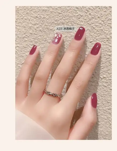 美潮光疗指甲油胶2021年新款流行色夏天裸色车厘子酒红美甲店专用 128