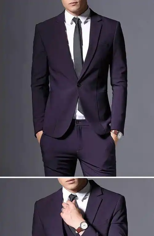 西装整套男西装整套晚礼服修身正装男士婚庆西服伴郎套装职业黑色演出