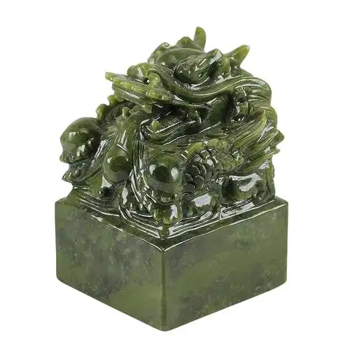 慈缘正堂青玉龙印礼物玉玺印章金玺官印事业摆件