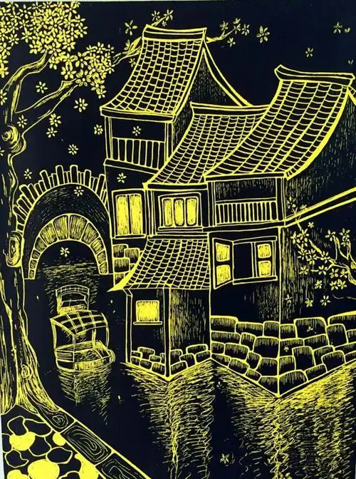 刮画风景简笔画(刮画纸风景简笔画) -【爱个性】