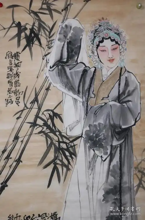 广西省美协会员著名实力派画家秦玉军老师四尺戏曲人物