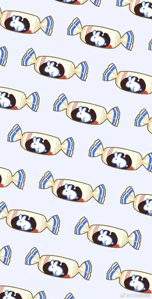 崽崽#大白兔奶糖背景#图源xjl#_手机壁纸_唯美其他手机壁纸_我要个性