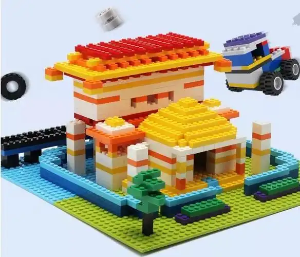 手工拼图乐高积木亲子齐上阵用彩色的小方块搭建你的小世界