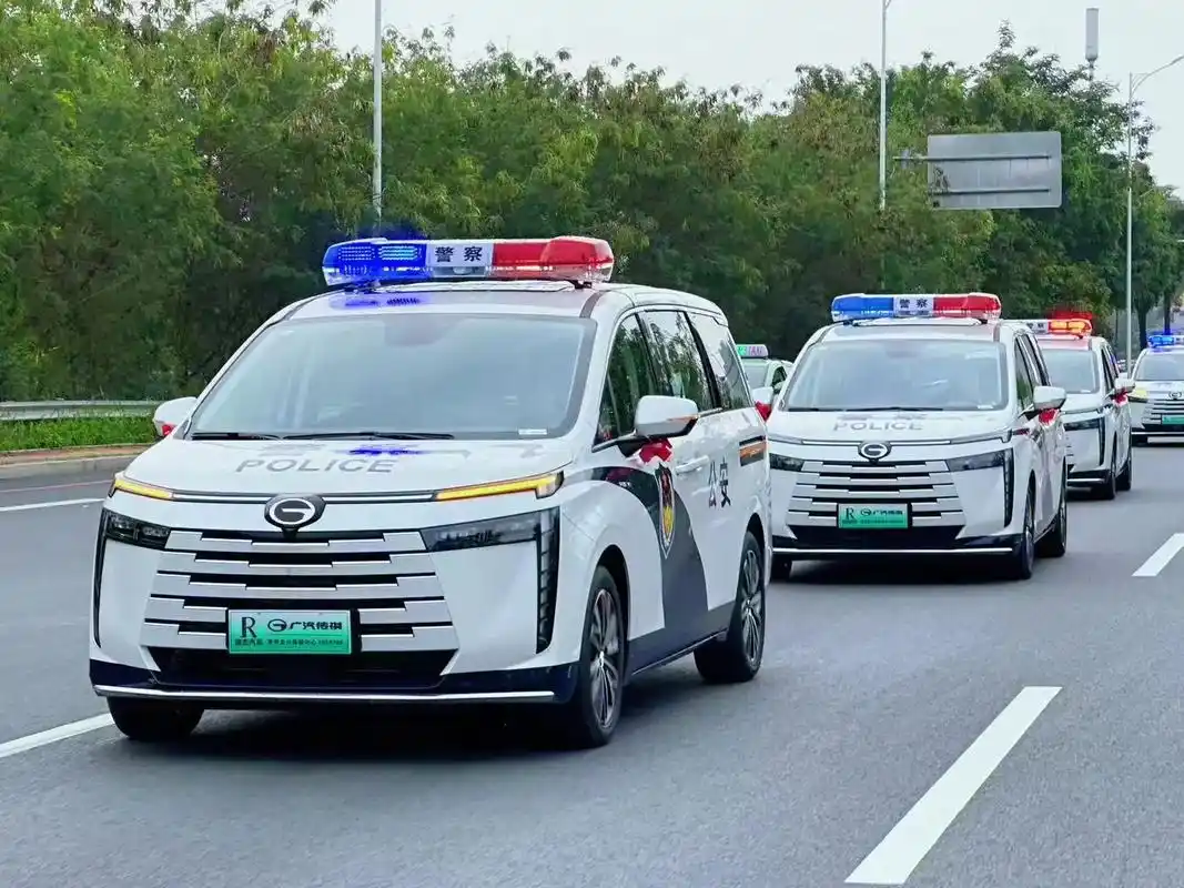 传祺e8警车交付.#智电出行 政采首选惠州博罗县公安局政采 - 抖音