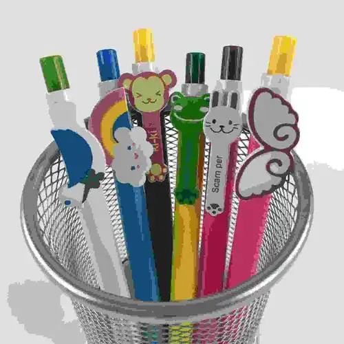 按动圆珠笔 塑料创意卡通笔 学生文具办公用品 礼品笔批发0.