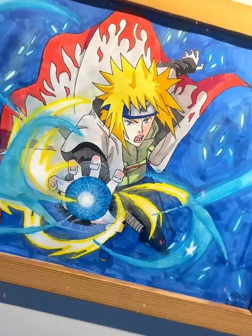 火影·波风水门马克笔手绘过程